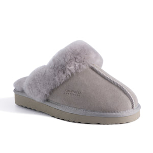 AUS WOOLI UGG UNISEX SHEEPSKIN WOOL SYDNEY Slippers - Light Grey