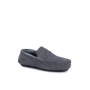 AUS WOOLI AUSTRALIA MENS TERRIGAL COSY MOCCASIN - GREY