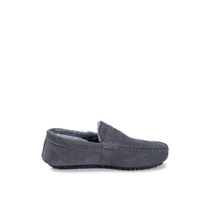 AUS WOOLI AUSTRALIA MENS TERRIGAL COSY MOCCASIN - GREY