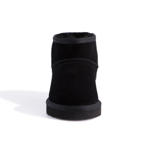 AUS WOOLI UGG SHORT SHEEPSKIN ANKLE BOOT - Black