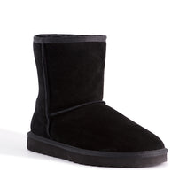 Load image into Gallery viewer, AUS WOOLI UGG MID CALF ZIP-UP SHEEPSKIN BOOT - Black
