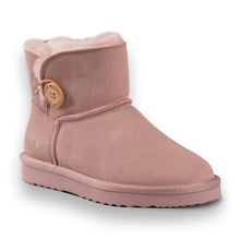 Load image into Gallery viewer, AUS WOOLI UGG SHORT SHEEPSKIN BUTTON BOOT - PALE PINK
