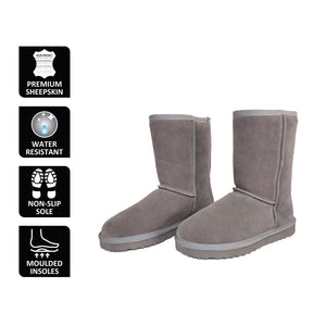 AUS WOOLI UGG MID CALF SHEEPSKIN BOOT - Grey