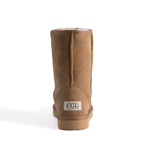 AUS WOOLI UGG MID CALF SHEEPSKIN BOOT - Chestnut/Tan