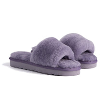 Load image into Gallery viewer, AUS WOOLI UGG WOMEN SHEEPSKIN FLUFF SLIDE - Lilac
