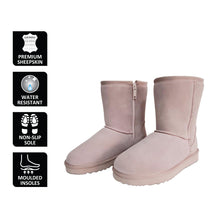 Load image into Gallery viewer, AUS WOOLI UGG MID CALF ZIP-UP SHEEPSKIN BOOT - Pale Pink
