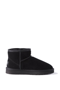 AUS WOOLI UGG SHORT SHEEPSKIN ANKLE BOOT - Black