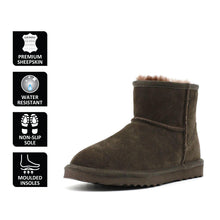 Load image into Gallery viewer, AUS WOOLI UGG SHORT SHEEPSKIN ANKLE BOOT - Chocolate
