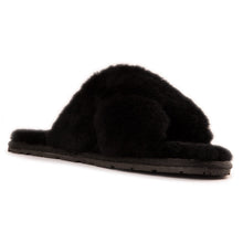 Load image into Gallery viewer, AUS WOOLI AUSTRALIA WOMEN SHEEPSKIN WOOL BRIGHTON SLIPPERS- BLACK
