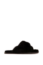 Load image into Gallery viewer, AUS WOOLI AUSTRALIA WOMEN SHEEPSKIN WOOL BRIGHTON SLIPPERS- BLACK
