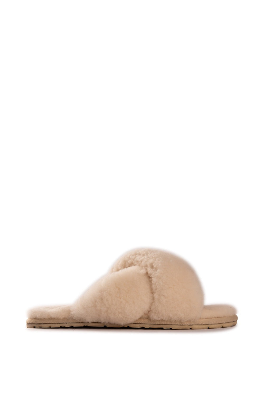 AUS WOOLI AUSTRALIA WOMEN SHEEPSKIN WOOL BRIGHTON SLIPPERS- TAN