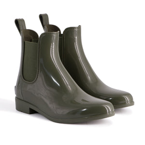 AUS WOOLI WOMENS RAINBOOTS WITH FREE SHEEPSKIN INSOLE - Olive Green