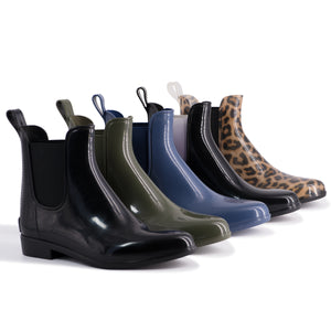 AUS WOOLI WOMENS RAINBOOTS WITH FREE SHEEPSKIN INSOLE - Leopard Print