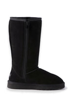 Load image into Gallery viewer, AUS WOOLI UGG TALL ZIP-UP SHEEPSKIN BOOT - Black
