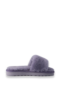 AUS WOOLI UGG WOMEN SHEEPSKIN FLUFF SLIDE - Lilac